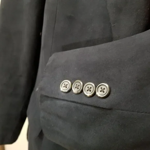 Vintage Lauren by Ralph Lauren Men’s Black Faux Suede Sport Coat Size 44R